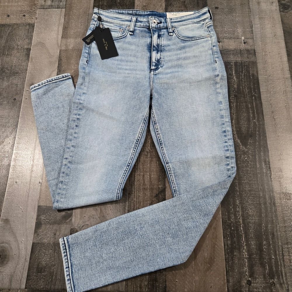 NWT Rag & Bone Nina High-Rise Skinny Jeans Venice Light Wash Size 29 New $225